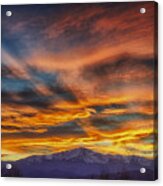 Incredible Sunset Over Pikes Peak #1 Acrylic Print
