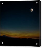 Mount Jefferson Solar Eclipse Acrylic Print