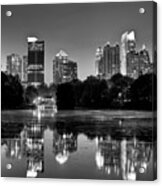 Night Atlanta.piedmont Park Lake. Acrylic Print
