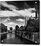 Notre Dame Cathedral And The River Seine - Paris Acrylic Print