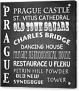 Prague Famous Landmarks #1 Acrylic Print