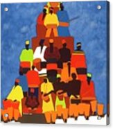 Pyramid Of African Drummers Acrylic Print
