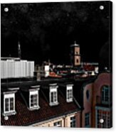 Night Roofs And Windows  Of Copenhagen Acrylic Print