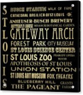 St Louis Missouri Famous Landmarks Acrylic Print