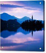 Sunrise At Lake Bled #1 Acrylic Print