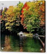 The Colors Of Lake Raponda - Wilmington, Vermont #1 Acrylic Print