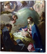The Nativity With God The Father And The Holy Ghost Acrylic Print