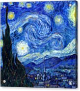 Van Gogh Starry Night Acrylic Print by Vincent Van Gogh