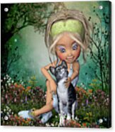 Victoria  And Her Cat #1 Acrylic Print
