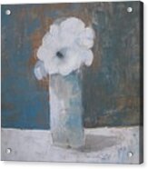 White Flowers In Vase #1 Acrylic Print