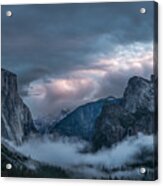 Yosemite In Clouds #1 Acrylic Print