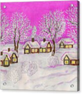 Winter Landscape, Painting #10 Acrylic Print