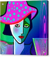 1150 - Woman With A  Pocodot Hat ... Acrylic Print