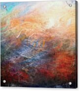 15d Abstract Seascape Sunrise Painting Digital Acrylic Print