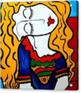 Shy Girl Picasso By Nora Acrylic Print