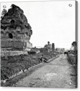 1870 Visiting Roman Ruins Along The Appian Way Acrylic Print