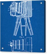 1885 Camera Us Patent Invention Drawing - Blueprint Acrylic Print