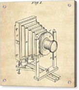 1888 Camera Us Patent Invention Drawing - Vintage Tan Acrylic Print