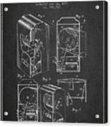 1897 Kinetoscope Patent - Charcoal Acrylic Print