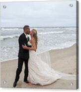 Wedding Pictures On Beach With Happy Couple #19 Acrylic Print