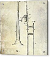 1902 Trombone Patent Acrylic Print