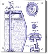 1907 Beer Tapper Patent Blueprint Acrylic Print