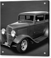 1932 Ford 5-window Sedan  -  Bw  -  4 Acrylic Print