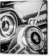 1952 Packard 400 Steering Wheel -0598bw Acrylic Print