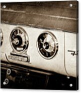 1955 Ford Fairlane Dashboard Emblem -0444s Acrylic Print