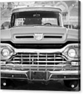 1960 Ford F100 Pick Up Truck Bw Acrylic Print