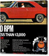 1969 Dodge Dart Swinger 340 Acrylic Print