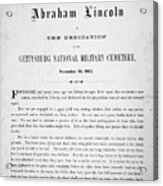 Gettysburg Address, 1863 #3 Acrylic Print
