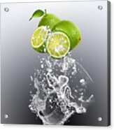 Lime Splash #2 Acrylic Print