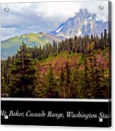 Mt. Baker, Cascade Range, Late Afternoon #2 Acrylic Print