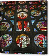 Stained Glass Our Lady Of The Rosary Cathedral Manizales Colombi #2 Acrylic Print