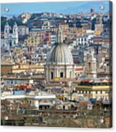 View Of Rome Italy From Atop Gianicolo Hill #2 Acrylic Print