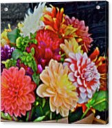 2016 Monona Farmers' Market Dahilas Large Bouquet Acrylic Print