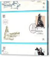 3 1984 Israeli First Day Covers Acrylic Print