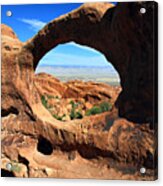 Double 0 Arch In Arches National Park #3 Acrylic Print