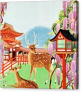 Japan Vintage Travel Poster Restored #3 Acrylic Print