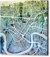 New Orleans Street Map #3 Acrylic Print