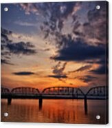 Ohio River Sunset #3 Acrylic Print