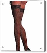 Stockings, Nylons And Legs Series By Mary Bassett #3 Acrylic Print