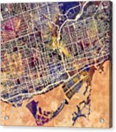 Toronto Street Map #3 Acrylic Print