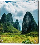 Karst Mountains And  Rural Scenery #33 Acrylic Print