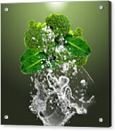 Broccoli Splash #4 Acrylic Print