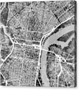 Philadelphia Pennsylvania Street Map #4 Acrylic Print