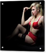 Red Lingerie #4 Acrylic Print