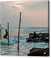 Stilt Fishermen - Sri Lanka #4 Acrylic Print