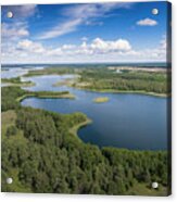 View Of Small Islands On The Lake In Masuria And Podlasie  #4 Acrylic Print